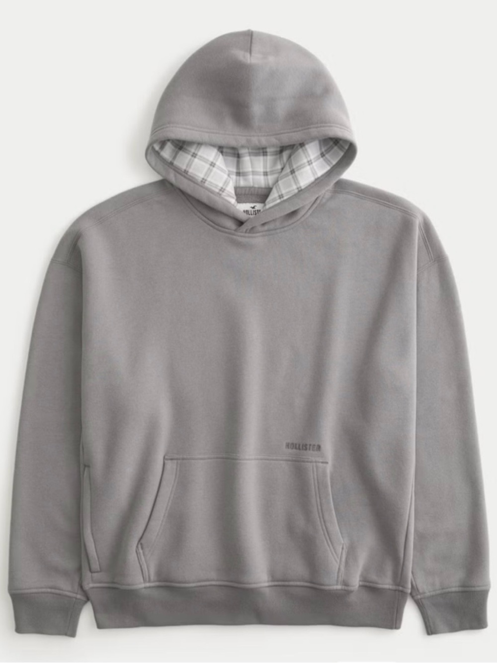 Hollister Feel Good x Target Logo Hoodie Boxy Fit Grey Medium NWT